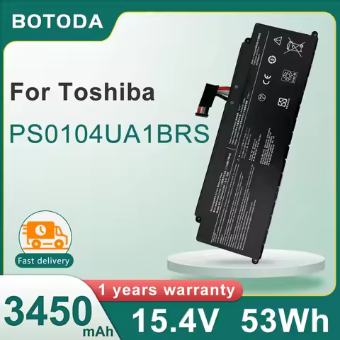 BOTODA PS0104UA1BRS Battery 15.4V 53WH 3450mAh For Toshiba Dynabook U30 Tecra A50-J-12U A40-J-12E A4