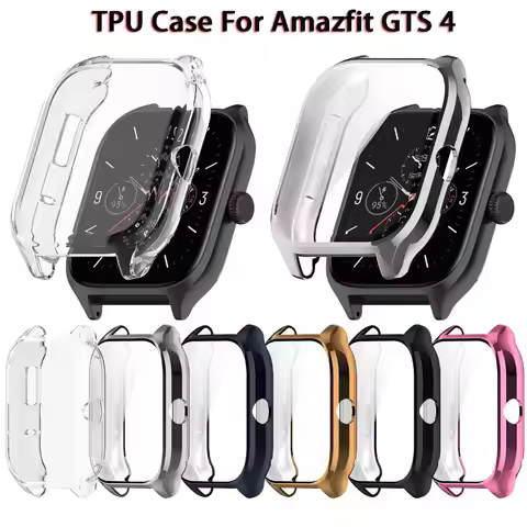 Protective Case For Amazfit GTS 4 Smart Watch Bumper Full TPU Screen Protector Watch Case For Amazfi