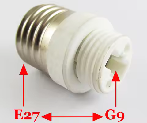 1pc E27 Male to G9 Female Socket Base LED Halogen CFL Light Bulb Lamp Adapter