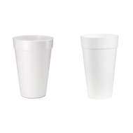 DART 16oz Foam Cups, Case of 500ct, 16J165 & 20J16 3.7" Top and 2.4" Bottom Diameter, 6.1" Height, 2