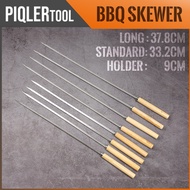 Stainless Steel BBQ Stick Skewer Flat BBQ Stick BBQ Rod Barbecue Batang Cucuk