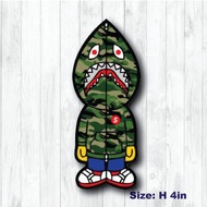 Sticker Bape Hooded GREEN