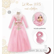 Gamis set pashmina lil rose 225 LR 225 C