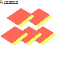 BEBETTFORM 10pcs Referee Cards, Red PVC Red and Yellow Cards, Football Supplies Yellow Soccer Warnin