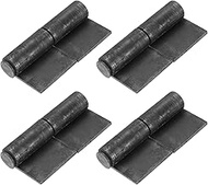 QUARKZMAN Weldable Flag Hinges, 4-Pack 4-8/9" x 2-5/9" Carbon Steel Welding Hinges with Removable Pi