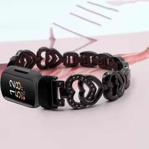 Band for Fitbit Inspire 3 Replacement Metal Wristband for Women Adjustable Waterproof Dressy Bracele