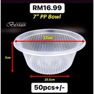 (1003) BP PLASTIC / Bowl Disposable PP Plastic Bowl 7" [50/100pcs±] Mangkuk Plastik Besar Pakai Buan