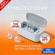 [5-MIN DEEP CLEANUltrasonicCleaner45KHz Sonic PowerRechargeable Timer Cleans Glasses Jewelry Watches