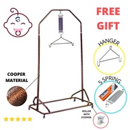 [ANTI RUST COPPER] METAL BABY CRADLE SPRING COT STAND/BESI BUAYAN BAYI SC9