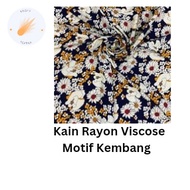 Kain Rayon Viscose Rayon Motif Kembang
