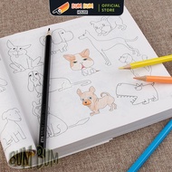 Bộ tập tô màu 5000 hình cho bé TẶNG HỘP BÚT 12 MÀU vở tô màu động vật giao thông xe cộ chất liệu an