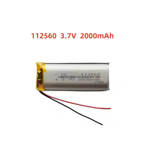 3.7V 2000 mAh 7.4Wh Polymer Li Lipo Battery 112560 For Bluetooth Speaker Power Bank Monitor Video Pl