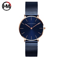 Hannah Martin Ice Blue Japanese Movement 36Mm Watch Nordic Style Bauhaus Slim Women's Watch EYUE