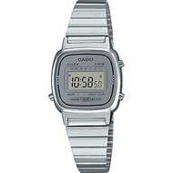 Casio Digital นาฬิกาข้อมือผู้หญิง สีเงิน สายสแตนเลส รุ่น LA670WA ของแท้ประกันศูนย์ CMG