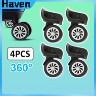 4pcs Replacement Luggage Suitcase Wheels Dual Roller Wheels Swivel Universal Black Roller Wheel