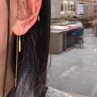 New style Diamond Hoop Earrings gold 916/Long Earrings gold 916