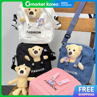 Br654 Square Teddy Bear Mini Crossbody Phone Bag for Children and Students