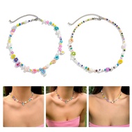 NICE Charm Statement Necklace Flower Bead Collar Necklace Unique Statement Neck Jewelry Fashion Bead
