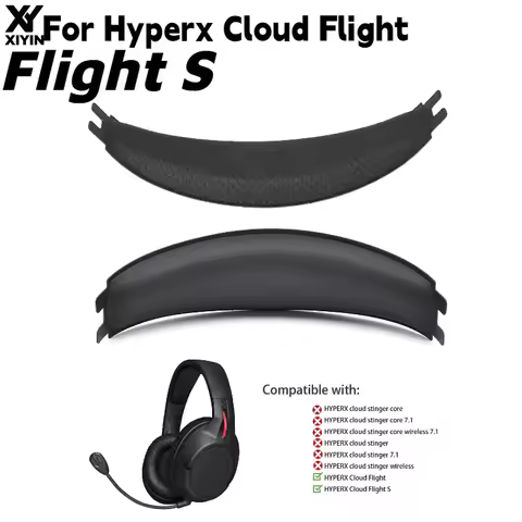Replacement Football‑Net Head Beam Cushion & Mesh Ear Pads for HyperX Cloud Flight / Flight S Headph