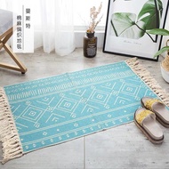 Nordic cotton and linen floor mat, ethnic style carpet, door mat, foot mat, non-slip mat for entrywa