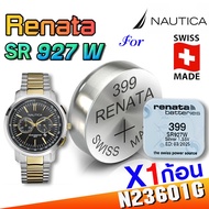 Battery Nautica Men's N23601G Watch From renata sr927w 399 Swiss made Genuine Definitely Model