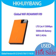 Unlocked Global Version ROAMWIFI R9 Pocket WiFi Sim Card LTE 4G Cat.4 150Mbps 5000mAh Battery Mobile Sim Router 4G