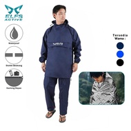 ELFS ACTIVE BUNDLE 2 Waterproof Raincoat Premium Raincoat Set Anti-Seepage Stylish and Emergency Bla