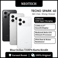 TECNO SPARK 40 (6GB/128GB | 8GB/256GB) Bisa Cicilan Tanpa Kartu Kredit - Garansi Resmi 1 Tahun - HP
