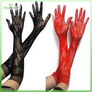 [ERHK-t] New Fashion Etiquette Gloves Long Fishnet Gloves Nets Smooth Fashion More Style Lace Beauti