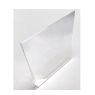 Slanted Brochure Holder, L Sign Brochure Holder, Acrylic POS Sign Holder