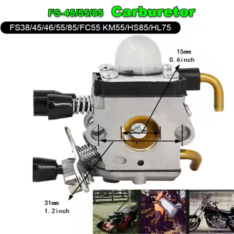 Carburetor Lawn Trimmer FS38 FS45 FS46 FS55 KM55 FS45 FS85 C1Q-S66 C1Q-S71 C1Q-S97 C1Q-S186A Lawnmow