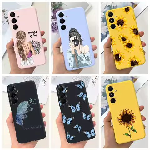For Samsung Galaxy A05S Beautiful Girl Sunflower Pattern Case For Samsung A05s 4G A 05S SM-A057F Can