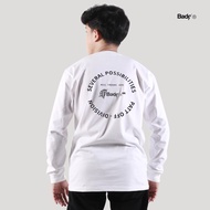 Badger T-shirt Long Sleeve DIVI White