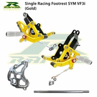 Rapido single racing footrest sym vf3i (Black / Gold / Titanium)