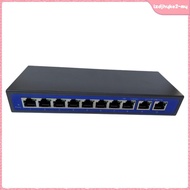 [lzdjhyke2] 9 Port 10/100Mbps 8 POE Port & 2 Uplink Power Over Ethernet Switch Adapter New