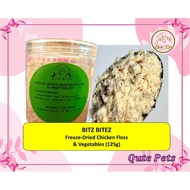 Bitz Bitez Freeze Dried Chicken Floss & Vegetables for Cats & Dogs | Dog Treats | Cat Treats | 125g