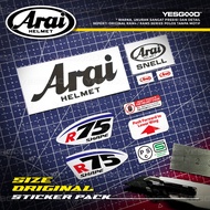PREMIUM Sticker Pack Arai Size Very DetailedOriginal Arai UV Print Arai R75 Shapecutting stiker Arai