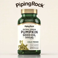 PipingRock Pumpkin Seed Oil 3000 mg. / Cold Pressed (200Softgels) น้ำมันเมล็ดฟักทอง