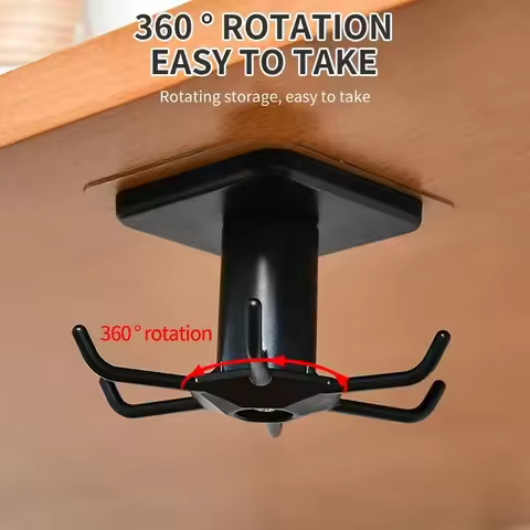 360 Degrees Rotated Kitchen Hook, 6-claw Rotating Hook, Wall Mounted, Kitchenware, Spoon Storage Rac