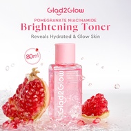 【NEW LAUNCH】Glad2Glow Pomegranate Niacinamide Brightening Toner 80ml skincare face toner exfoliating