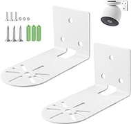 succulentlovers 2 PCS Metal Wall Mount Bracket Compatible with Google Nest Camera Indoor or Outdoor - Adhesive Wall Mount Holder for Security Cam to Reduce Blind Spots and Get The Best View