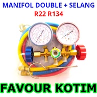 DOUBLE GAUGE MANIFOLD MANIFOLD R22 R134 R134A AC HOSE FVKOTIM