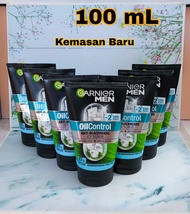 Pria - Sabun Cuci Muka Garnier Men Oil Control Icy Scrub Anti Blackheads Brightening 100ml Ekstrak L