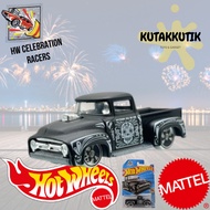 Hot Wheels Classic Pickup Truck Custom 56 Ford Truck Camion Black Tampo Batik Skull Lot M 2025 233/2