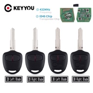 KEYYOU 2/3 Buttons Car Remote Control Key Fob 433Mhz With ID46 Chip For MITSUBISHI Triton Pajero Outlander ASX Lancer MI