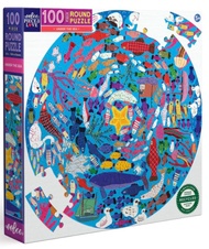 eeBoo Under the Sea 100 pc Round Puzzle จิ๊กซอว์รูปใต้ท้องทะเลแบบ 100 ชิ้น ต่อเป็นรูปวงกลม