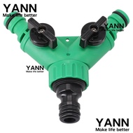 YANN1 Pipe Adapter, 2 Way Plastic Valve Garden Water Pipe Connectors,  Y Shape With Switch Three Way Plastic Valve