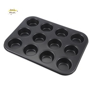 Heavy duty carbon steel cupcake baking tray,12 mini cup cupcake shaped cake pan,nonstick cupcake bak