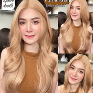 รหัส P19 วิกกึ่งทอมือตัว T ผมลอนยาว 65-70ซม.(ตัดตาข่ายแล้ว) **หวี+สเปร์ย+เน็ตถุงน่อง+ขาตั้ง**