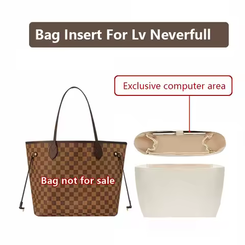 Nylon Bag Insert For Lv Neverfull M Tote Bag Waterproof Bag Organizer Insert Computer Storage Bag Su